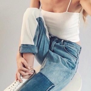 Brandy Melville Color Block Jeans